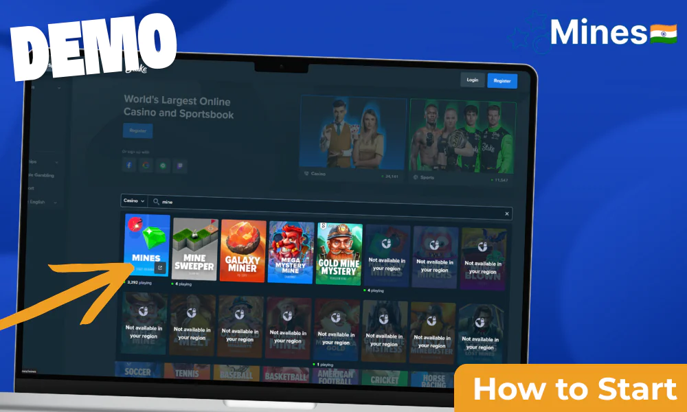 Step-by-step guide on how to start playing Mines